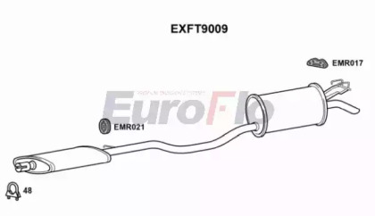 Средний / конечный глушитель ОГ EuroFlo EXFT9009