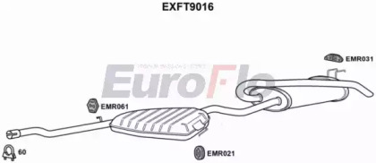 Средний / конечный глушитель ОГ EuroFlo EXFT9016