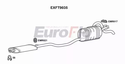 Средний / конечный глушитель ОГ EuroFlo EXFT9035