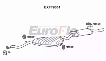 Средний / конечный глушитель ОГ EuroFlo EXFT9051