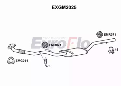 Труба выхлопного газа EuroFlo EXGM2025