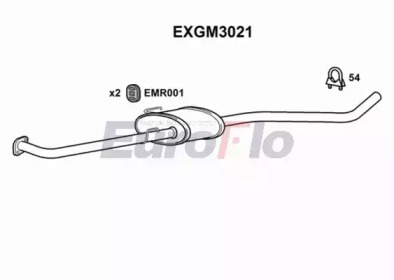 Средний глушитель выхлопных газов EuroFlo EXGM3021