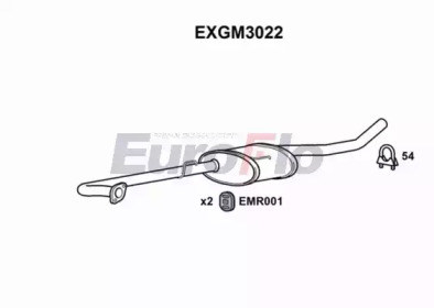 Средний глушитель выхлопных газов EuroFlo EXGM3022