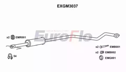 Средний глушитель выхлопных газов EuroFlo EXGM3037