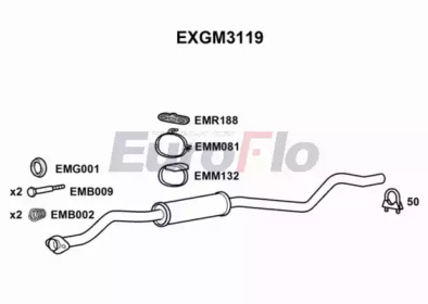 Средний глушитель выхлопных газов EuroFlo EXGM3119