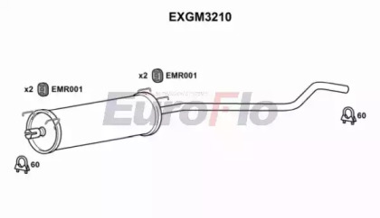 Средний глушитель выхлопных газов EuroFlo EXGM3210