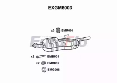 Глушитель выхлопных газов конечный EuroFlo EXGM6003