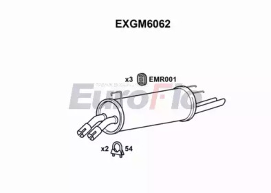 Глушитель выхлопных газов конечный EuroFlo EXGM6062