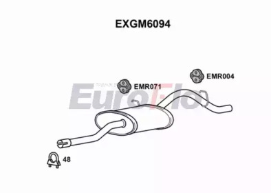 Глушитель выхлопных газов конечный EuroFlo EXGM6094