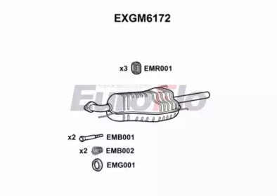 Амортизатор EuroFlo EXGM6172