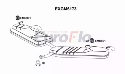 Амортизатор EuroFlo EXGM6173