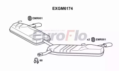 Амортизатор EuroFlo EXGM6174