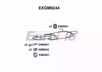 Глушитель выхлопных газов конечный EuroFlo EXGM6244