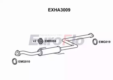 Средний глушитель выхлопных газов EuroFlo EXHA3009