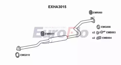 Средний глушитель выхлопных газов EuroFlo EXHA3015