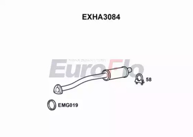 Средний глушитель выхлопных газов EuroFlo EXHA3084