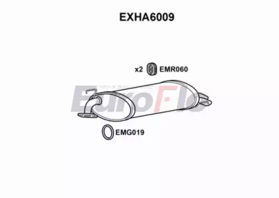 Глушитель выхлопных газов конечный EuroFlo EXHA6009