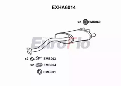 Глушитель выхлопных газов конечный EuroFlo EXHA6014