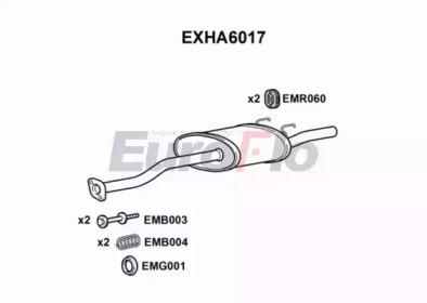 Глушитель выхлопных газов конечный EuroFlo EXHA6017