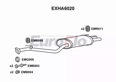 Глушитель выхлопных газов конечный EuroFlo EXHA6020