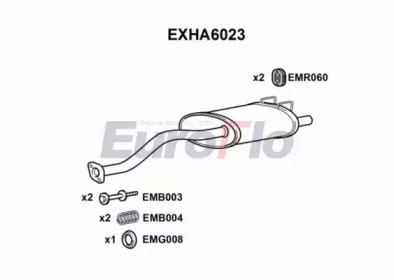 Глушитель выхлопных газов конечный EuroFlo EXHA6023