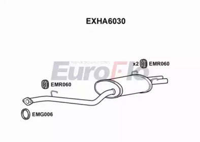 Глушитель выхлопных газов конечный EuroFlo EXHA6030