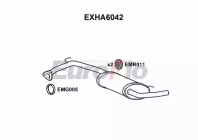 Глушитель выхлопных газов конечный EuroFlo EXHA6042