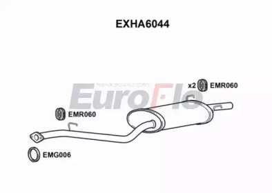 Глушитель выхлопных газов конечный EuroFlo EXHA6044