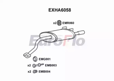 Амортизатор EuroFlo EXHA6058