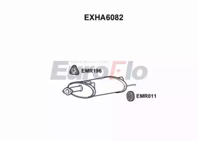 Глушитель выхлопных газов конечный EuroFlo EXHA6082