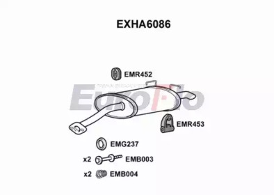 Амортизатор EuroFlo EXHA6086