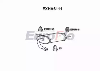 Глушитель выхлопных газов конечный EuroFlo EXHA6111