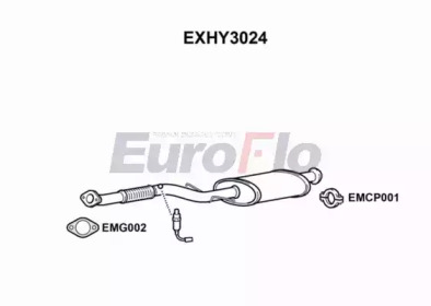 Средний глушитель выхлопных газов EuroFlo EXHY3024