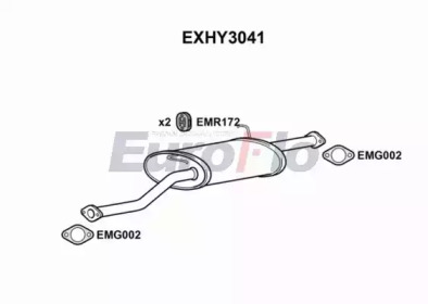 Средний глушитель выхлопных газов EuroFlo EXHY3041