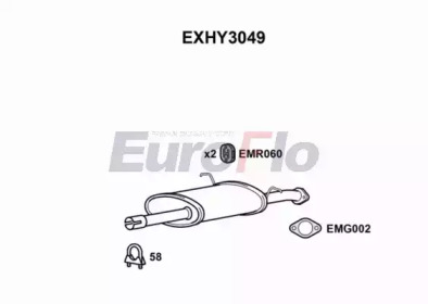 Амортизатор EuroFlo EXHY3049