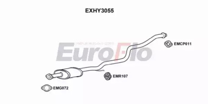 Средний глушитель выхлопных газов EuroFlo EXHY3055