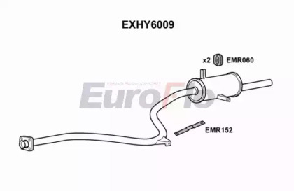 Глушитель выхлопных газов конечный EuroFlo EXHY6009