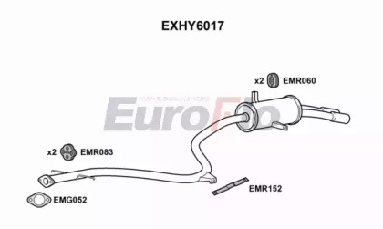 Глушитель выхлопных газов конечный EuroFlo EXHY6017