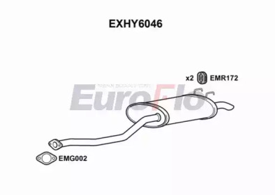 Амортизатор EuroFlo EXHY6046