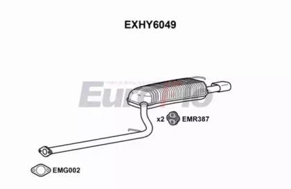 Глушитель выхлопных газов конечный EuroFlo EXHY6049