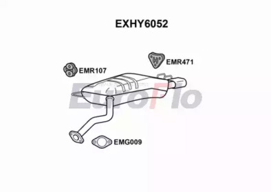 Глушитель выхлопных газов конечный EuroFlo EXHY6052