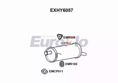 Глушитель выхлопных газов конечный EuroFlo EXHY6057