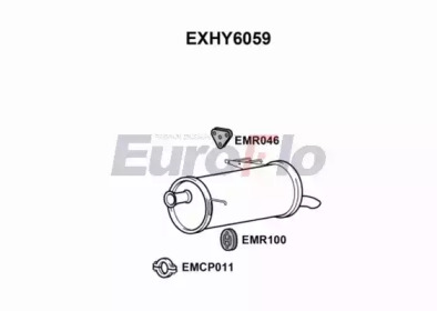 Глушитель выхлопных газов конечный EuroFlo EXHY6059