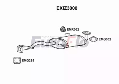 Средний глушитель выхлопных газов EuroFlo EXIZ3000