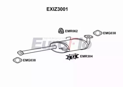 Средний глушитель выхлопных газов EuroFlo EXIZ3001