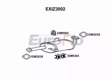 Средний глушитель выхлопных газов EuroFlo EXIZ3002