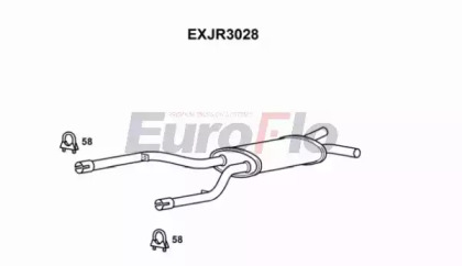 Средний глушитель выхлопных газов EuroFlo EXJR3028