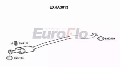 Средний глушитель выхлопных газов EuroFlo EXKA3013