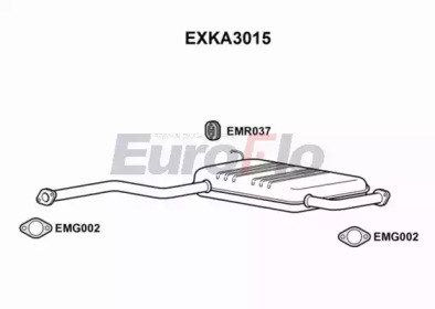 Средний глушитель выхлопных газов EuroFlo EXKA3015