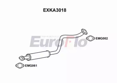 Средний глушитель выхлопных газов EuroFlo EXKA3018